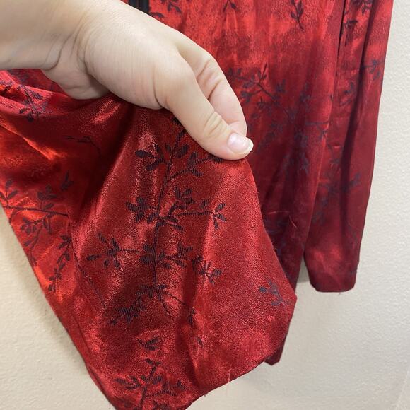 R&M Richards Karen Kwong Vintage Kimono Jacket Duster Frog Oriental Asian SZ 12 - Picture 5 of 7